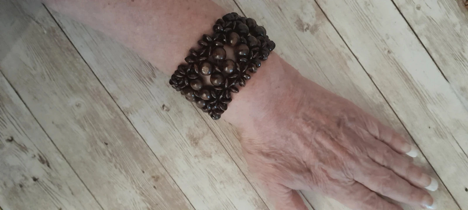 Pulsera de madera, color marrón oscuro, Bohème – photo 4